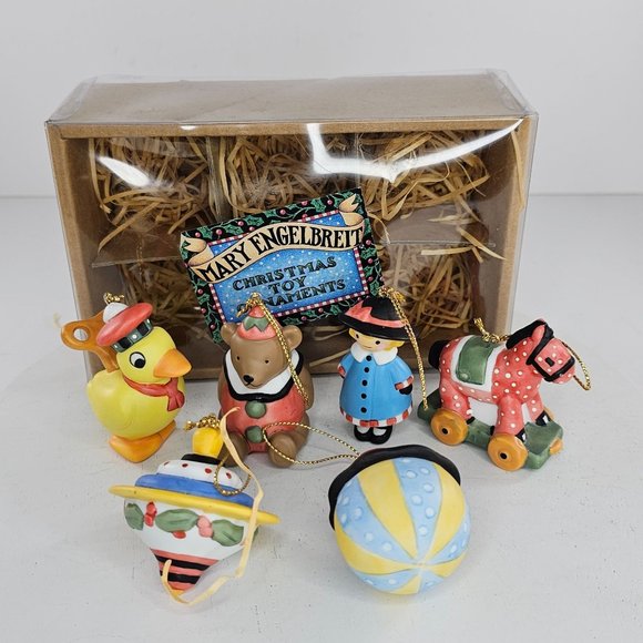 Mary Engelbreit Christmas Toy Ornaments Set of 6 - Picture 1 of 9
